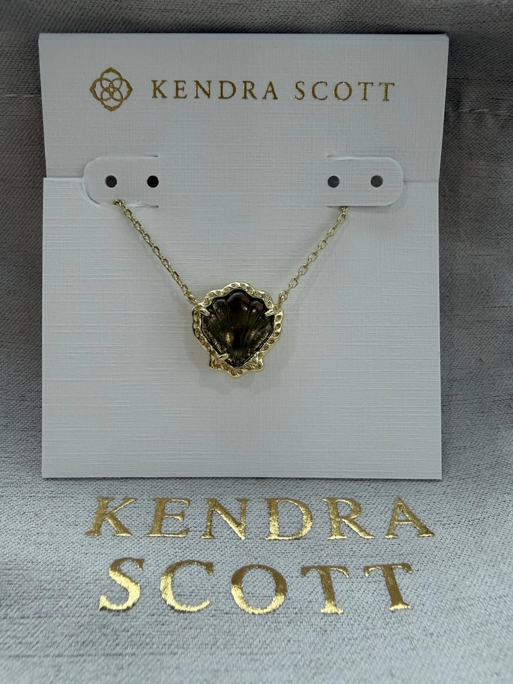 Kendra Scott Black Shell Necklace